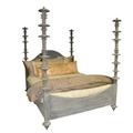 Noir Ferret Four Poster Bed Wood in Brown | 82 H x 82 W x 93 D in | Wayfair GBED109CKWEA