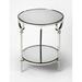 Orren Ellis Corlett End Table Wood/Mirrored/Aluminum in Brown/Gray | 22.5 H x 20.75 W x 20.75 D in | Wayfair ORNE9156 44418446