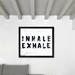 Oliver Gal Inhale Exhale Scandi - Picture Frame Textual Art on Canvas Metal in Brown | 32 H x 38 W x 0.5 D in | Wayfair 22203_36x30_GLOS_FLAT