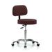 Perch Chairs & Stools Height Adjustable Exam Stool w/ Basic Backrest Metal in Brown | 41.25 H x 24 W x 24 D in | Wayfair WTBAC2-BBU