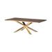 Nuevo Couture Dining Table Wood/Metal in Brown/Yellow | 29.5 H x 96 W x 40 D in | Wayfair HGSR483