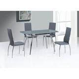 Orren Ellis Luna 5 Piece Dining Set Glass/Upholstered/Metal in Gray | 29.53 H in | Wayfair B81FBA1433864396B3DB416C501DD7DE