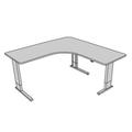 Populas Furniture Infinity L-Shape Corner Desk Metal in Gray/White | 72 W x 72 D in | Wayfair IN727224 PC-L3