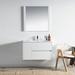 Orren Ellis Oquendo 36" Single Bathroom Vanity Set w/ Mirror Ceramic in White | 34 H x 35.875 W x 18.25 D in | Wayfair