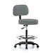Perch Chairs & Stools Height Adjustable Exam Stool w/ Basic Backrest & Foot Ring Metal in Gray | 47.5 H x 24 W x 24 D in | Wayfair WTBA3-BCIF