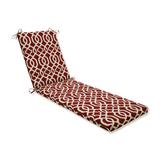 Alcott Hill® Geo Indoor/Outdoor Chaise Lounge Cushion Polyester in Red/Gray/Brown | 3 H x 23 W x 80 D in | Wayfair C6D9A98E46544DF6A5D90144E279E2AD