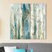 Red Barrel Studio® 'River Birch I' Painting Print on Wrapped Canvas in Blue/Green | 28 H x 28 W x 1.5 D in | Wayfair RBRS4397 39987069