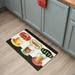 Black 0.3125 x 18 W in Kitchen Mat - Red Barrel Studio® Cecilio Coffee Moments Kitchen Mat, Polyester | 0.3125 H x 18 W in | Wayfair