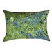 Red Barrel Studio® Morley Irises Rectangular Lumbar Pillow Polyester/Polyfill blend in Blue | 14 H x 20 W x 3 D in | Wayfair RDBT2415 41157317