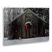 Trademark Fine Art 'Christmas Barn Snow' by Kurt Shaffer Photographic Print on Metal in Red | 16 H x 22 W x 1 D in | Wayfair KS0161-1622M