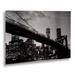 Trademark Fine Art 'Brooklyn Bridge 5' by CATeyes Photographic Print on Metal in Black/White | 16 H x 22 W x 1 D in | Wayfair MZ0294-1622M