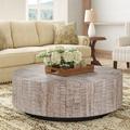 Gabby Colton Coffee Table Wood/Metal in Black/Brown/Gray | 15.63 H x 48 W x 48 D in | Wayfair SCH-155295