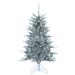 The Holiday Aisle® 4' Silver Artificial Christmas Tree w/ 150 Clear Lights, Metal in White | 48 H x 28 W in | Wayfair