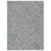 Blue/Gray 114 x 0.2 in Area Rug - EXQUISITE RUGS Natural Hide Chevron Handmade Cowhide Silver/Blue Area Rug Cowhide/ | 114 W x 0.2 D in | Wayfair