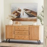 17 Stories 59" Wide 3 Drawer Sideboard Wood in Brown | 31 H x 59 W x 16 D in | Wayfair STSS6559 43156244