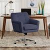 Serta at Home Serta Ashland Modern Office Chair, Mid-Back, Quality Memory Foam Cushion, Metal Base Chrome Finish Upholstered in Gray | Wayfair