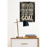 Stupell Industries Obstacles Are What You See Textual Art Wall Plaque Wood in Black/Brown | 15 H x 10 W x 0.5 D in | Wayfair mwp-155_wd_10x15