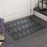 Symple Stuff Robertsdale Natural Rubber Checkered Residential/Commercial 36 in. x 24 in. Non-Slip Outdoor Door Mat Rubber | Wayfair