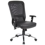 Symple Stuff Executive Chair Upholstered in Gray/Brown | 41 H x 25.5 W x 27 D in | Wayfair SYPL2077 34865951