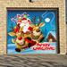 The Holiday Aisle® Santa's Take Off Garage Door Mural Polyester in Blue/Brown/Red | 84 H x 96 W x 1 D in | Wayfair DEFA481E4E8B4B45B95C3D02AA611892