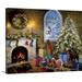 The Holiday Aisle® 'Creature Was Stirring' Painting Print on Wrapped Canvas Canvas, Polyester in Brown/Green/Red | 16 H x 20 W x 1.25 D in | Wayfair