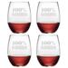 The Holiday Aisle® 100% Kosher 21 oz. Stemless Wine Glass Glass | 4.625 H x 3.75 W in | Wayfair THDA6113 43080819