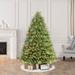 The Holiday Aisle® Pre-lit Douglas Premier Green Fir Artificial Christmas Tree w/ Clear/White Lights in Black | 7.5' H | Wayfair