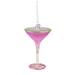 The Holiday Aisle® 7" & Clear Blown Happy Birth-Tini Martini Cocktail Glass Christmas Ornament Glass in Pink | 5.5 H x 3.5 W x 3.5 D in | Wayfair