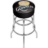 Trademark Global Guinness Smiling Pint 31" Swivel Bar Stool Plastic/Acrylic/Metal in Black/Gray | 31 H x 20 W x 20 D in | Wayfair GN1000-PNT