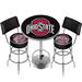 Trademark Global NCAA Game Room Combo 3 Piece Pub Table Set Wood/Metal in Black/Brown/Gray | Wayfair OSU9900-BLK