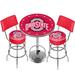 Trademark Global NCAA Ohio State University Game Room Combo 3 Piece Pub Table Set Wood/Metal in Brown/Red | 42 H in | Wayfair OSU9900