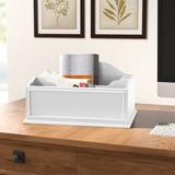 Red Barrel Studio® Raffie 5 Section Desk Letter Holder Wood in White | 7 H x 9.5 W x 13 D in | Wayfair TRPT4523 43043752