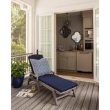 Trex Outdoor Yacht Club Chaise w/ Arms - Stackable Plastic in Gray | 12 H x 27 W x 78.5 D in | Wayfair TXC2280SS
