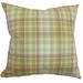 The Pillow Collection Banff Plaid Silk Throw Pillow Cover Silk | 18 H x 18 W x 5 D in | Wayfair P18FLAT-MVT-1185-LIME-C100