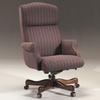 Triune Business Furniture Ergonomic Executive Chair Upholstered | 45 H x 27 W x 29 D in | Wayfair 9371HBNT/Hue Fabric/Currant/Mahogany