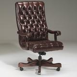 Triune Business Furniture Ergonomic Genuine Leather Executive Chair Upholstered in Brown | 43 H x 24 W x 29 D in | Wayfair
