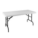 Iceberg Enterprises Rectangular Portable Folding Table Plastic/Resin in Black/White | 29 H x 96 W x 30 D in | Wayfair 65333