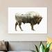 East Urban Home Bison by Riza Peker - Wrapped Canvas Graphic Art Print Metal in Green/White | 26 H x 40 W x 1.5 D in | Wayfair URBH7174 38302702