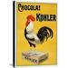 Global Gallery 'Chocolat Kohler' Vintage Advertisement on Wrapped Canvas in Black/Yellow | 30 H x 20.1 W x 1.5 D in | Wayfair GCS-294636-30-143