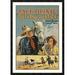 Global Gallery 'Vintage Westerns: Range Fighter - Pit of Despair' Framed Vintage Advertisement Paper in Blue/Yellow | 42 H x 30 W x 1.5 D in | Wayfair