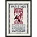 Global Gallery 'Paris-1925' by Robert Bonfils Framed Vintage Advertisement Paper in White | 36 H x 25.36 W x 1.5 D in | Wayfair DPF-294652-30-119