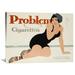 Global Gallery 'Problem Cigaretten' by Leonhard F. Fries Vintage Advertisement on Wrapped Canvas in White | 27.4 H x 36 W x 1.5 D in | Wayfair