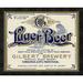 Global Gallery 'Gilbert Brewery Lager Beer' Framed Vintage Advertisement Canvas in Blue | 19.6 H x 24 W x 1.5 D in | Wayfair GCF-375094-22-299