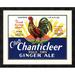 Global Gallery 'Club Chanticleer Pale Dry Ginger Ale' Framed Vintage Advertisement Paper in Blue/Red/Yellow | 22.5 H x 28 W x 1.5 D in | Wayfair