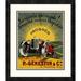 Global Gallery 'Automobiles P.-Génestin & Cie' by H. J. Lecoq Framed Vintage Advertisement Paper in Green/Yellow | 22 H x 18.78 W x 1.5 D in | Wayfair