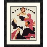 Global Gallery 'Boccaccio' by Julius Ussy Engelhard Framed Vintage Advertisement Paper in Black/Red | 22 H x 18.01 W x 1.5 D in | Wayfair