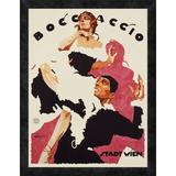 Global Gallery 'Boccaccio' by Julius Ussy Engelhard Framed Vintage Advertisement Canvas in Pink | 24 H x 18.51 W x 1.5 D in | Wayfair