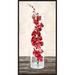 Global Gallery 'Arrangement of Orchids' by Shin Mills Framed Painting Print on Canvas in Green/Red | 24 H x 12 W x 1.5 D in | Wayfair