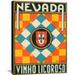 Global Gallery 'Nevada Vinho Licorso' Vintage Advertisement on Wrapped Canvas in White | 36 H x 27 W x 1.5 D in | Wayfair GCS-375137-36-143