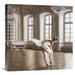 Global Gallery 'Rehearsing Ballerina' by Pierre Benson Painting Print on Wrapped Canvas in Gray | 24 H x 24 W x 1.5 D in | Wayfair